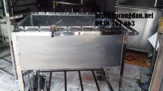 Sản xuất Lò quay gà vịt bằng than ngoài trời bằng inox